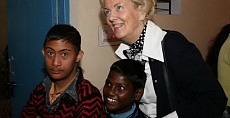 Gerda Beuk op bezoek bij kindertehuis India