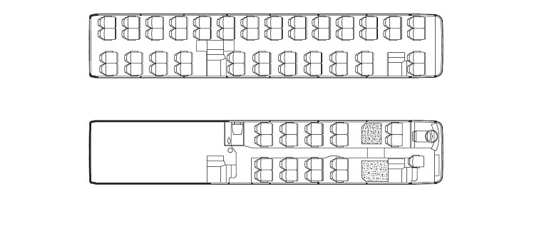 Koninklijke Beuk, Comfort Class vervoer, Dubbeldekker plattegrond