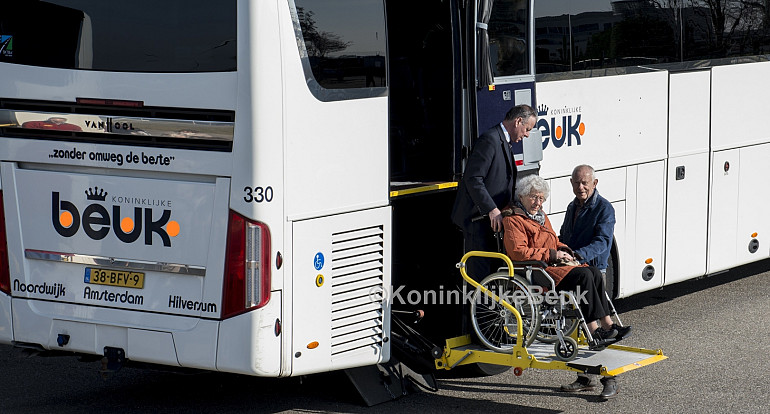 Wheelchair transport by luxury wheelchair coach Royal Beuk