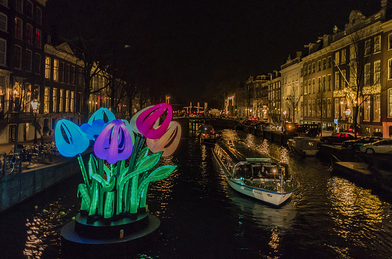 Lightfestival en Amsterdamse grachten